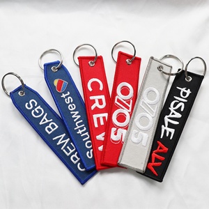 Tùy chỉnh logo chuyến bay Keychain Key Fob bán buôn loại bỏ chuyến bay trước khi chuyến bay dệt logo tùy chỉnh Anime Jet tag - Product Image 2