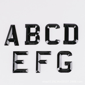 Lettres et chiffres auto-adhésifs ABS de 79mm <span class=keywords><strong>pour</strong></span> les médailles et plaques d'immatriculation britanniques - Product Image 1