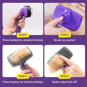 Brosse pour chien imperméable et confortable, pour petits et grands chiens, outils de toilettage pour animaux de compagnie, convient à diverses poilsures - Product Image 2