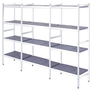 Rack léger en aluminium à 4 niveaux 4555x470x1700mm Étagère d'entrepôt industriel Matériau acier EURAST Carton Emballage - Product Image 1