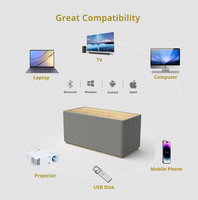 Barre de son TV domestique 40W 2.0 canaux avec haut-parleur en bois 5.3, prise en charge ARC, optique, RCA, USB, télécommande, LED RGB, pour ordinateur