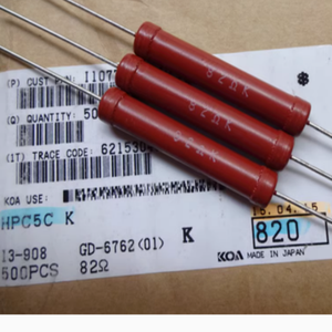 Résistances en céramique KOA <span class=keywords><strong>Speer</strong></span> HPC5C820K HPC 5W 82 Ohm 82R 10% - Product Image 1