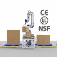 Paletizador Robótico JINWEI DS-CR35-U de 35 kg y 2246 mm, Resistente, IP67, CE UL, 8 piezas/min, ISO 10218, para la Industria Química y de Fertilizantes