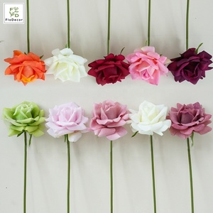 Venta de Fábrica, Rosas Blancas de Alta Calidad de 36 cm, Flores de Látex con Tacto Real, Flores Decorativas de Seda para Bodas, Ramos de Novia - Product Image 3