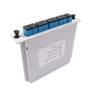 Damu SC/UPC Connector 1X8 Insertion Card Type Slot Type ABS Box Plc Splitter