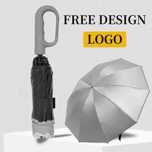 Paraguas Plegable de 3 Secciones, Resistente al Viento, 8 Varillas, Protección UV, Impresión Personalizada, Totalmente Automático, Fácil de Transportar, con Logotipo - Product Image 6