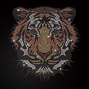 شريط نقل الأحجار الكريمة المخصص بالجملة، شريط لاصق بالحرارة لنقل الأحجار الكريمة على شكل نمر - Product Image 1