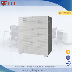 Meuble de bureau en acier pour cartes A0/A1, classeur à plat multicouche, armoire à cartes et à dessins à 5 tiroirs - Product Image 5