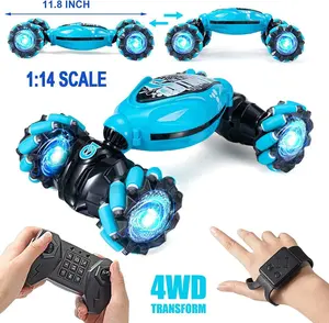 스턴트 카 트위스트 RC 리모컨 시계 제어 자동차 Carro De Remoto 4WD 드리프트 360 도 회전 롤오버 선물