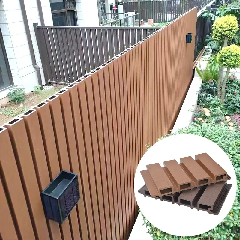 Ngoài trời siding prefab Nhà Bên ngoài 130*18 mét WPC tường Ốp Bìa gỗ nhựa composite 3D hạt gỗ Bảng điều chỉnh