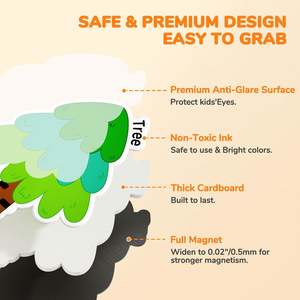 Aimants de réfrigérateur écologiques en plastique de forme irrégulière pour tout-petits/enfants, 26 objets mignons de A à Z, grand design moderne, jouets amusants pour réfrigérateur - Product Image 6