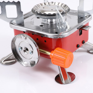Réchaud à gaz portable carré rouge pliable pour camping, pique-nique, cuisson, ébullition d'eau en 4-6 minutes - Product Image 5
