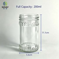 Pot en verre rond décoratif gaufré de 11,1 cm de haut et 5,6 cm de diamètre, de qualité alimentaire, pour la vente en gros