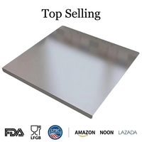 Chimehome Talenan Persegi Panjang Stainless Steel yang Dapat Disesuaikan, Anti-Selip, Antibakteri, Aman untuk Mesin Cuci Piring - Pelindung Meja Dapur