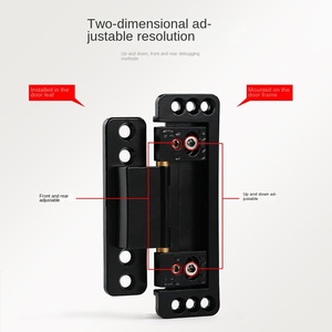 Bisagra Oculta Especial <span class=keywords><strong>de</strong></span> Aleación <span class=keywords><strong>de</strong></span> Zinc <span class=keywords><strong>para</strong></span> <span class=keywords><strong>Puertas</strong></span> <span class=keywords><strong>de</strong></span> <span class=keywords><strong>Madera</strong></span> con Marco Estrecho y Perfil <span class=keywords><strong>de</strong></span> Vidrio, Ajustable Bidimensional - Product Image 2