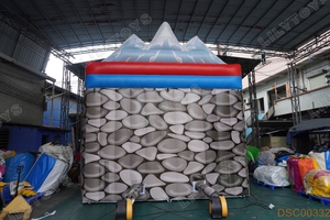 Toboggan gonflable commercial à double voie, modèle <span class=keywords><strong>Mont</strong></span> <span class=keywords><strong>Blanc</strong></span>, pour enfants et adultes, idéal pour la location dans les parcs d'attractions extérieurs - Product Image 2