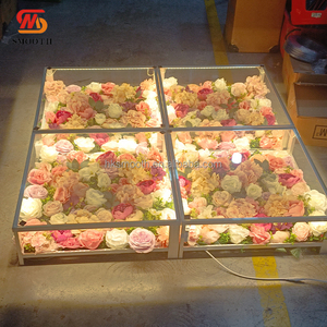 SMOOTH 3D Effect Tempered Glass Lighted Dance Floor Flowers Display Platform Wedding Party LED Stage - Product Image 3