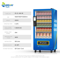 Distributeur automatique intelligent Zhigou de 8 pouces à 60 voies, paiement par carte Visa, distributeur de collations et de boissons, best-seller