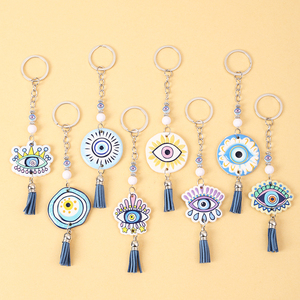 New Design <strong>2026</strong> Religious Modern Stylish Blue Eyes Durable Resin UV Printing Eco-Friendly SG Brand <strong>Keychain</strong> - Product Image 1