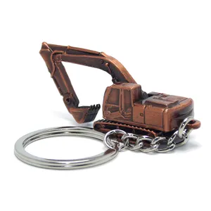 Porte-clés modèle pelleteuse, mini pelle, excavateur, cadeaux, en alliage métallique, 1 pièce