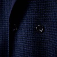 Fournir un manteau pied-de-poule en laine double face haut de gamme pour hommes personnalisés