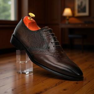 Nuevos Zapatos Oxford de Piel Auténtica con Punta Cuadrada y Estilo Informal para Hombre, Ideales para Bodas/Negocios, Antideslizantes - Product Image 2