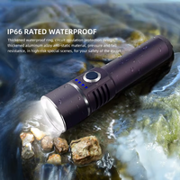 Lampe torche tactique Foxhawk LED rechargeable par USB avec base magnétique, zoom, 1000 lumens, lumière d'urgence, camping, IP66, alliage d'aluminium