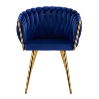 Fauteuils d'appoint en velours tuftés, design luxueux tissé à la main, pour salon et chambre à coucher