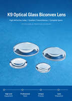 Lentille convexe sphérique biconvexe K9 en verre optique de laboratoire, avec revêtement AR, haute précision, pour imagerie et focalisation, vente en gros sur mesure
