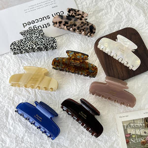 Pinza de Pelo de Acetato con Diseño de Leopardo de 8 cm, Estilo Coreano, de Alta Calidad, para Mujeres con Cabello Grueso, Accesorios para el Cabello - Product Image 1