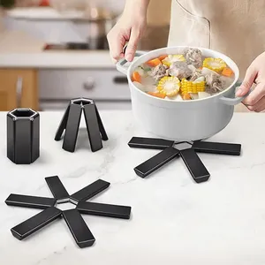 Suministros <span class=keywords><strong>de</strong></span> cocina, herramientas, alfombrilla plegable <span class=keywords><strong>de</strong></span> plástico para ollas y sartenes, posavasos, aislamiento <span class=keywords><strong>de</strong></span> alta temperatura para ollas y sartenes - Product Image 1