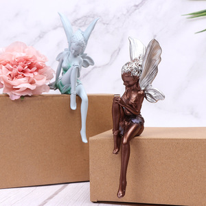 Flower Fairy Resin <b>Statue</b> White Coffee Color Artistic Home Decoration Garden Office Ornament - Product Image 2