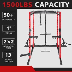 Jaula de Potencia Multifuncional con Sistema de Cables Ajustables para Entrenamiento de Fuerza y Gimnasio en Casa - Product Image 3