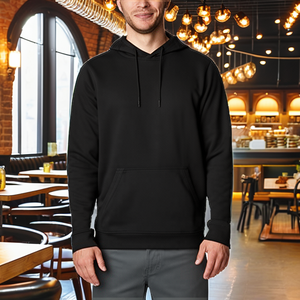 Sudadera con capucha de terciopelo suave y cómoda de manga larga de longitud regular, estilo cuña. - Product Image 2