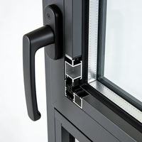 Ventana Abatible de Aluminio con Doble Vidrio, Serie 113, de Lujo, Antirrobo y a Prueba de Intrusos, para Residencias y Villas de Alta Gama