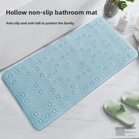 Tapis de salle de bain antidérapant, tapis de douche résistant aux taches, ajouré pour éviter l'accumulation d'eau, tapis de sol de toilette en PVC avec ventouses