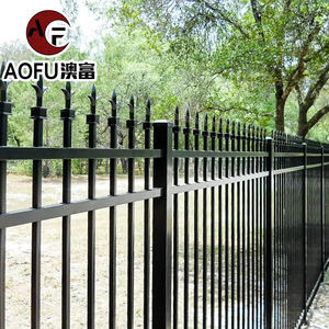 Paneles de valla de hierro forjado antiguos europeos clásicos de seguridad galvanizados de alta resistencia usados de tamaño personalizado de suministro barato a la venta - Product Image 4