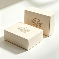 Boîte en carton pour frites avec compartiment à sauce, personnalisable, pour poulet frit, fast-food et hamburgers