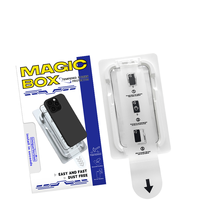 Protection d'écran en verre trempé de haute qualité avec chambre de dépoussiérage automatique pour iPhone 16 17 Pro, petite boîte magique pour téléphones mobiles