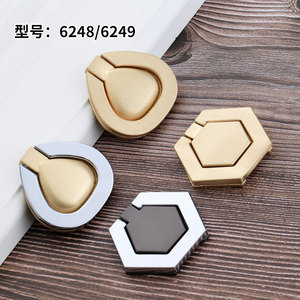 Zinc Alloy Cabinet <b>Handles</b> 6248 6249 Geometric Shape Hidden Snap For Drawer Furniture Hardware Easy Installation - Product Image 1