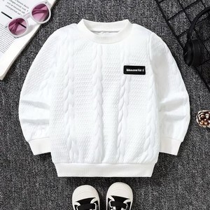 Pull en tricot torsadé <span class=keywords><strong>blanc</strong></span> super doux de qualité supérieure pour bébés garçons pour l'automne, l'hiver et le printemps - Product Image 2
