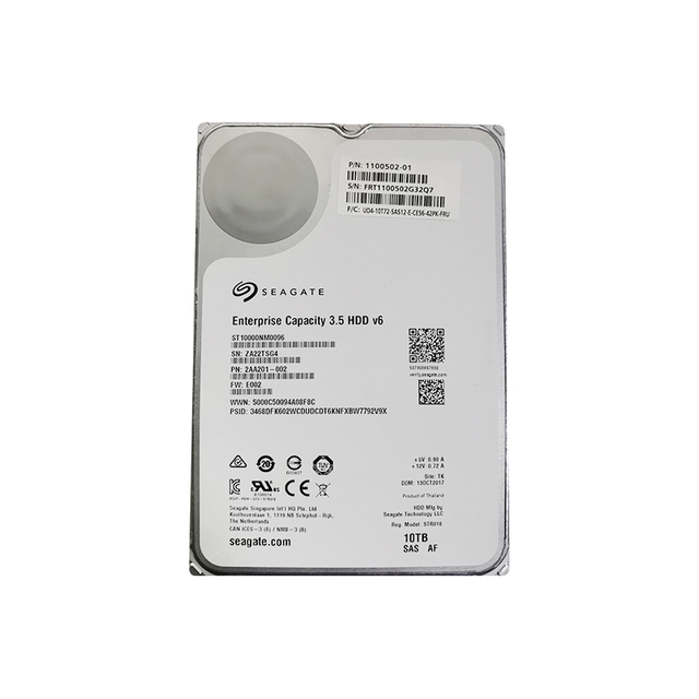 Original HDD SAS 10TB 3.5'' LFF 7200 RPM 12Gb/s 256MB Cache Server Hard Drive ST10000NM0096 Used