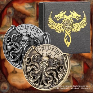 Dado DND più venduto, spinner da dito a forma di polpo cavo simmetrico retrò, per giochi di ruolo da tavolo, 1 pezzo con angoli arrotondati - Product Image 1