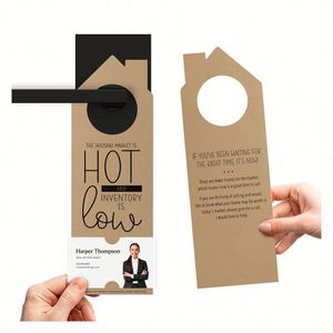 Impresión de tarjetas de cartón personalizadas para marketing inmobiliario, colgadores de puerta, folletos, insertos promocionales para agentes inmobiliarios, tarjetas de visita - Product Image 1