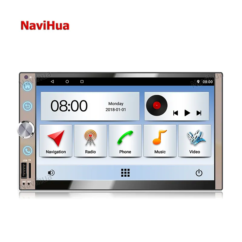 Navihua sistema di navigazione Gps Touch Screen lettore <span class=keywords><strong>Dvd</strong></span> universale per auto 2 Din Android Radio Para Carro Stereo Audio Video