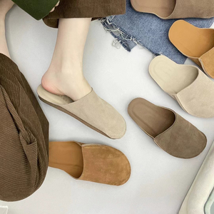 Custom <span class=keywords><strong>H</strong></span> Shoes home house Wide Fit Cream Cut Out Strap Foot-bed Sliders pantofole firmate - Product Image 6