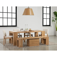 Table à manger extensible et pliable pour 1 à 12 personnes, table rectangulaire multifonctionnelle en bois extensible pour cuisine, salon, salle de réunion