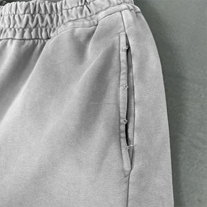 Wholesale Vintage-Inspired Snowflake Stone Wash Formal Fashion Pants Custom Branding Frayed Hem Distressed Patchwork Design - Product Image 5