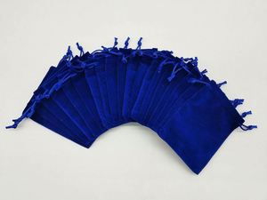 Promotion : Collier et boucles d'oreilles de qualité supérieure, cadeau de fête, sac à bijoux en velours bleu avec cordon de serrage pour mariage - Product Image 3