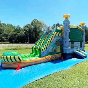 पार्टी एयर बाउंसर inflatable trampoline वाणिज्यिक उछल बच्चों महल उछाल घर वयस्कों के लिए पानी स्लाइड